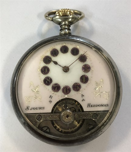 Lot 395 - Schild & Cie - A Hebdomas 8 day open faced pocket watch