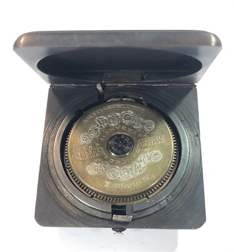 Lot 396 - Schild & Cie - A 'Hebdomas' 8 day open faced pocket watch and folding case