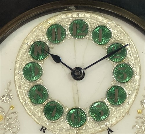 Lot 396 - Schild & Cie - A 'Hebdomas' 8 day open faced pocket watch and folding case