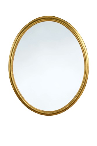 Lot 482 - A large 19th century oval gilt framed wall mirror
