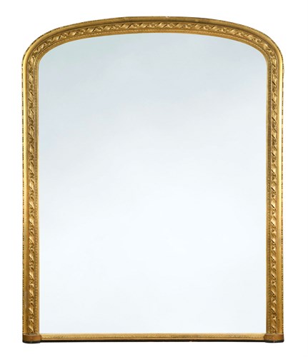 Lot 532 - A large mid-19th century gilt framed overmantle mirror