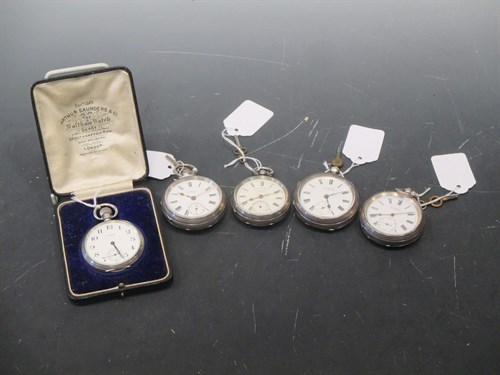 Lot 172 - A George VI silver open faced pocket watch by...