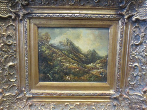 Lot 248 - English School, Mountainous scene, oil on...