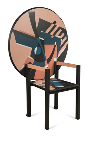 Lot 325 - Alessandro Mendini (Italian, born 1931) for Zanotta, Milan, a rare 'Zabro' metamorphic chair-table, 1984
