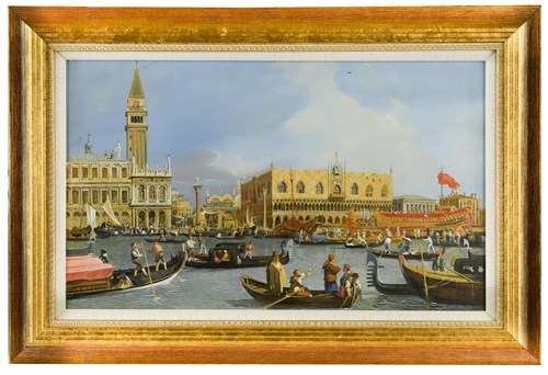 Lot 308 - A contemporary oil painting of the Bacino,...