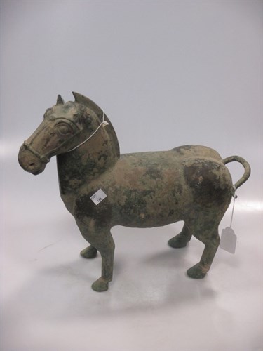 Lot 8 - A Tang style bronzed composition model of a...