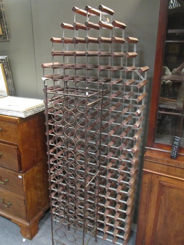 Lot 692 - Two large wine racks (largest = 197 x 80 cm....