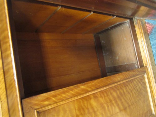 Lot 613 - A Victorian satinwalnut dwarf cupboard, with...