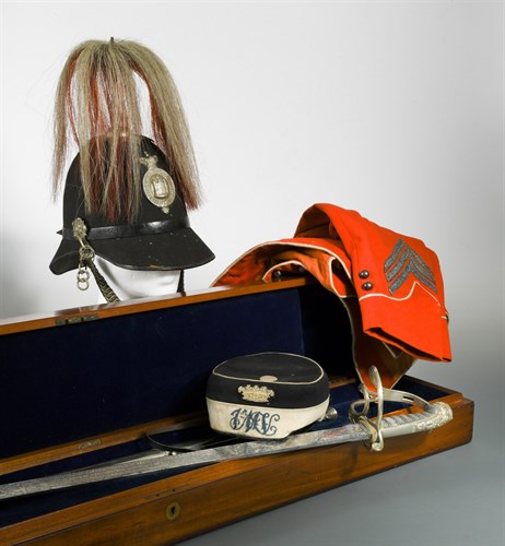 Lot 421 - Duke of Manchester's Light Horse, a collection of Regimental militaria relating to Sergeant Smith H. Rowley of Histon, Cambridgeshire