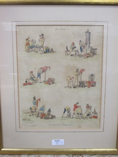 Lot 443 - Coaching map and camp scenes
