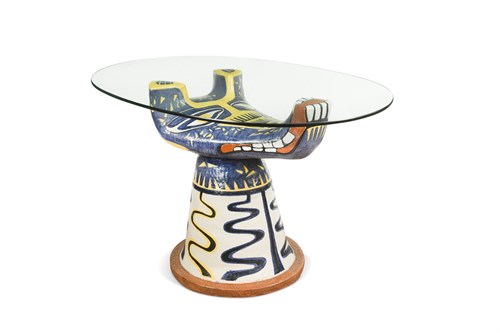 Lot 81 - Salvatore Meli (Italian,1929-2011), a unique glazed earthenware centre table, circa 1953