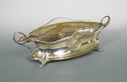 Lot 161 - WMF, an Art Nouveau electroplated Rococo revival two-handled centrepiece bowl