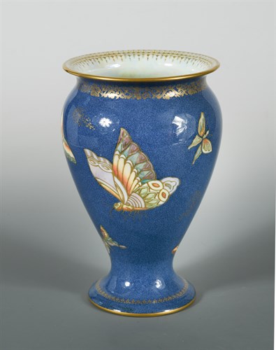 Lot 50 - A Wedgwood Butterfly lustre trumpet vase