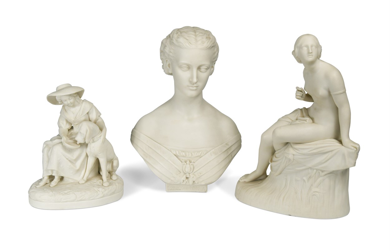 Lot 9 - A Copeland Parian model of Sabrina, after William Calder Marshall (1813-1894)