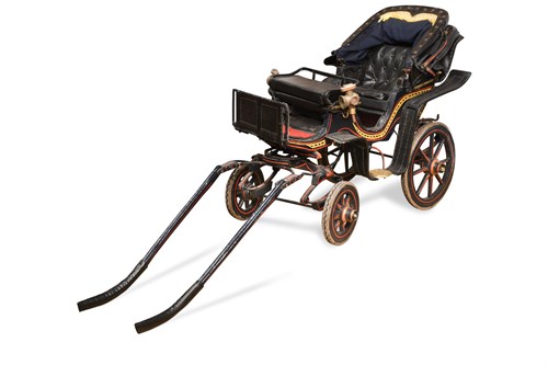 Lot 552 - A Victorian child's four wheel dog/goat cart