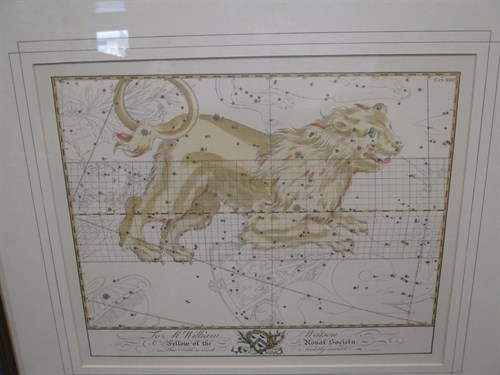 Lot 250 - Two reproduction astrology prints, Leo and...