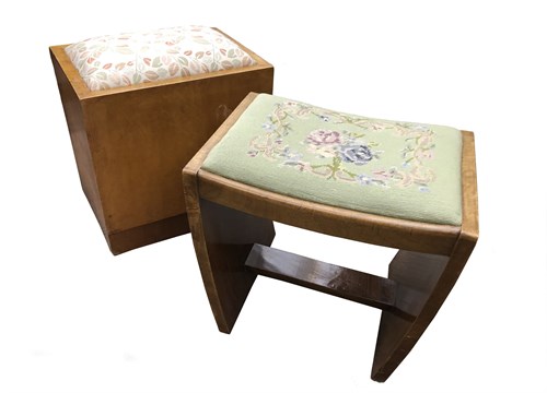 Lot 279 - An Art Deco walnut stool