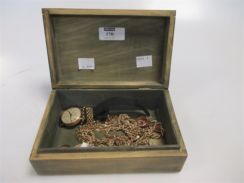 Lot 178 - A jewellery box containing a collection of...