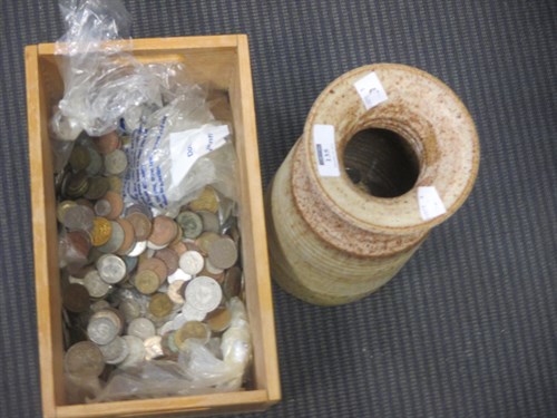 Lot 135 - A 20th century art pottery vase and a...