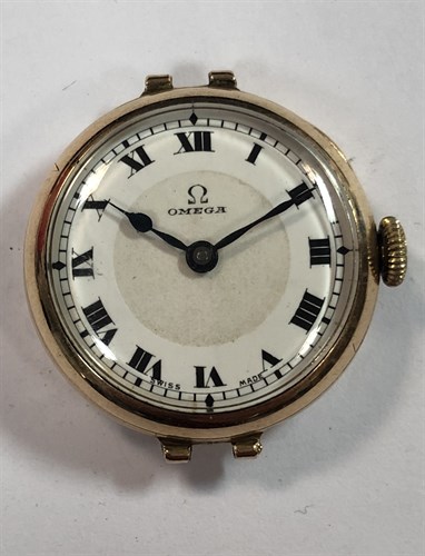 Lot 464 - Omega - A lady's 9ct gold wristwatch head