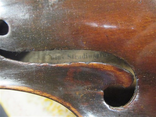 Lot 292 - A German violin with Stradivarius label (full...