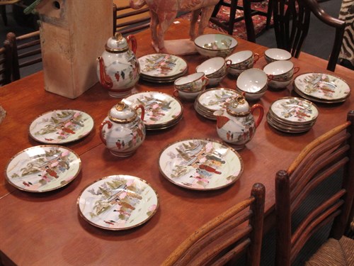 Lot 82 - A Chinese egg shell porcelain tea service