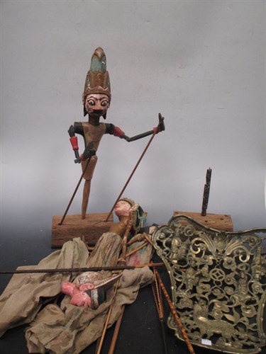 Lot 66 - A Chinese cast brass panel, some damage,...