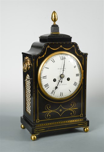 Lot 424 - Barwise, London, a Regency ebonised and brass inlaid bracket clock