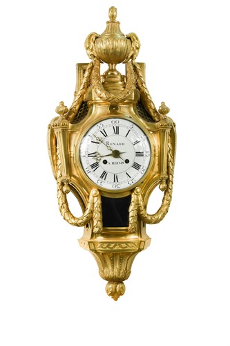 Lot 428 - A French ormolu wall clock, 19th century