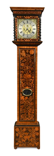Lot 430 - Robert Clements, London, a late 17th century walnut marquetry longcase clock