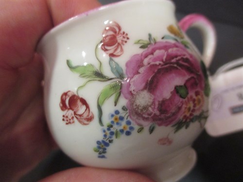 Lot 8 - Three Mennecy custard cups and covers, circa...
