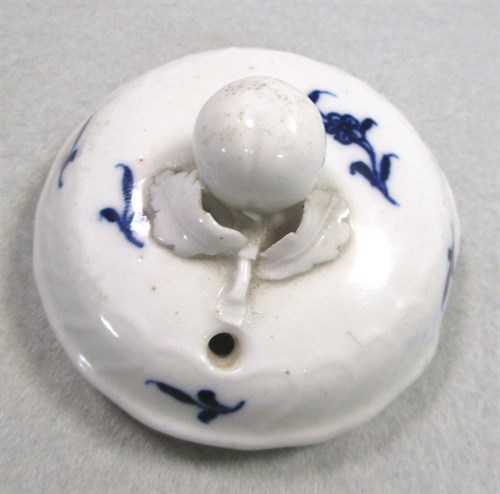 Lot 5 - A Tournai blue and white baluster custard cup...