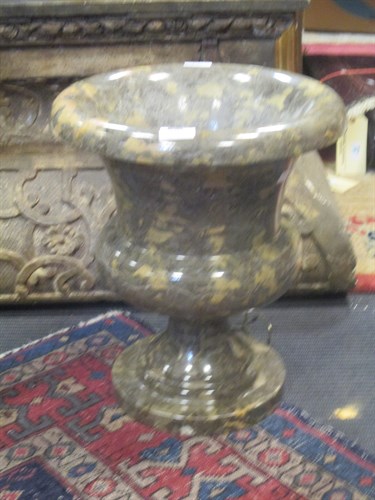 Lot 139 - A large granite urn 40cm high