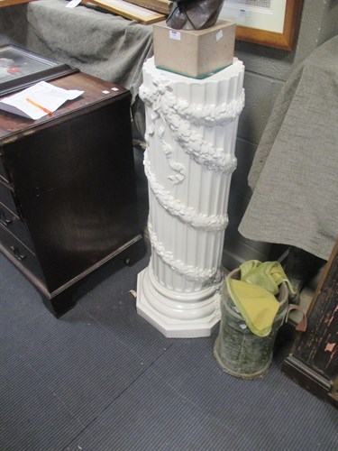 Lot 96 - A Gustavsberg white glazed porcelain fluted...