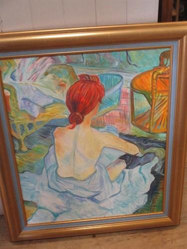 Lot 325 - An oil on canvas reproduction after Gauguin,...
