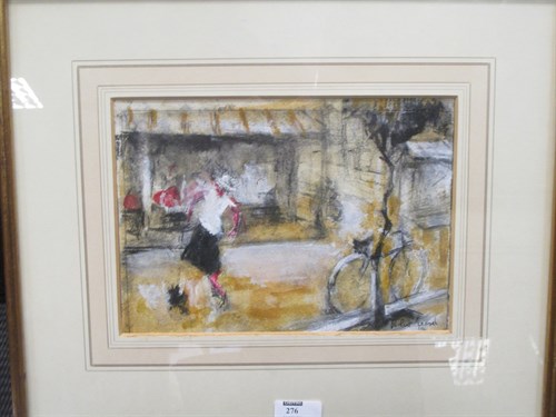 Lot 276 - Robert Jessel, Street Scene, pencil and...