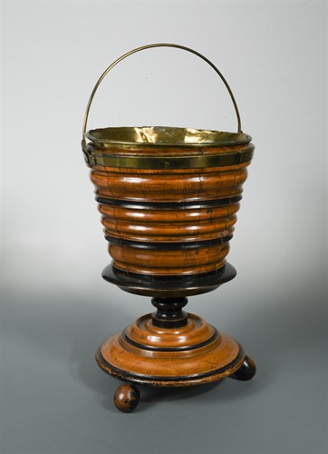 Lot 397 - A 19th century Dutch ebonised walnut pedestal jardiniere