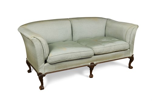 Lot 560 - A George II style mahogany two seat sofa