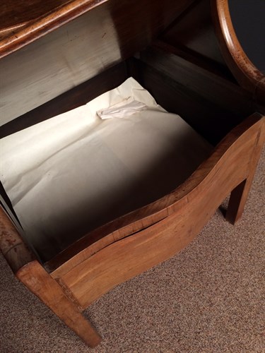 Lot 616 - A matched pair of George III mahogany night tables, (2)