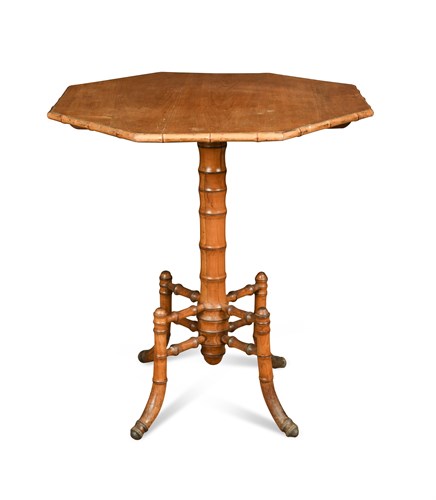 Lot 600 - A late 19th century French satin birch ' faux bamboo' 