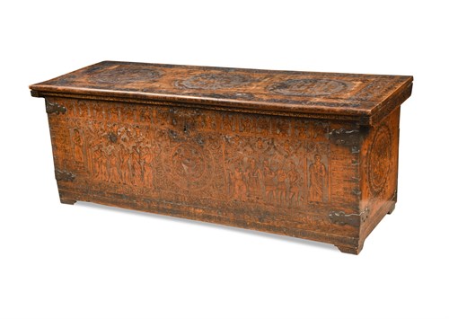 Lot 469 - A 17th century Italian cedarwood cassone