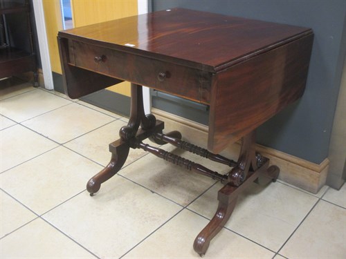 Lot 663 - A William IV sofa table 70cm high x 127 cm...