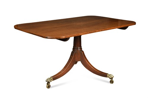 Lot 495 - A George III mahogany pedestal supper table