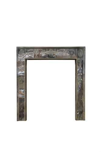 Lot 544 - An Edwardian Paktong framed small chimney piece slip