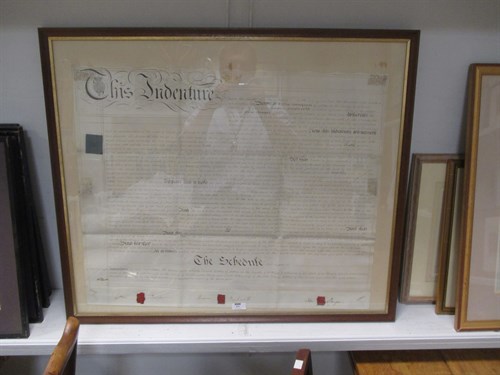 Lot 311 - A framed indenture