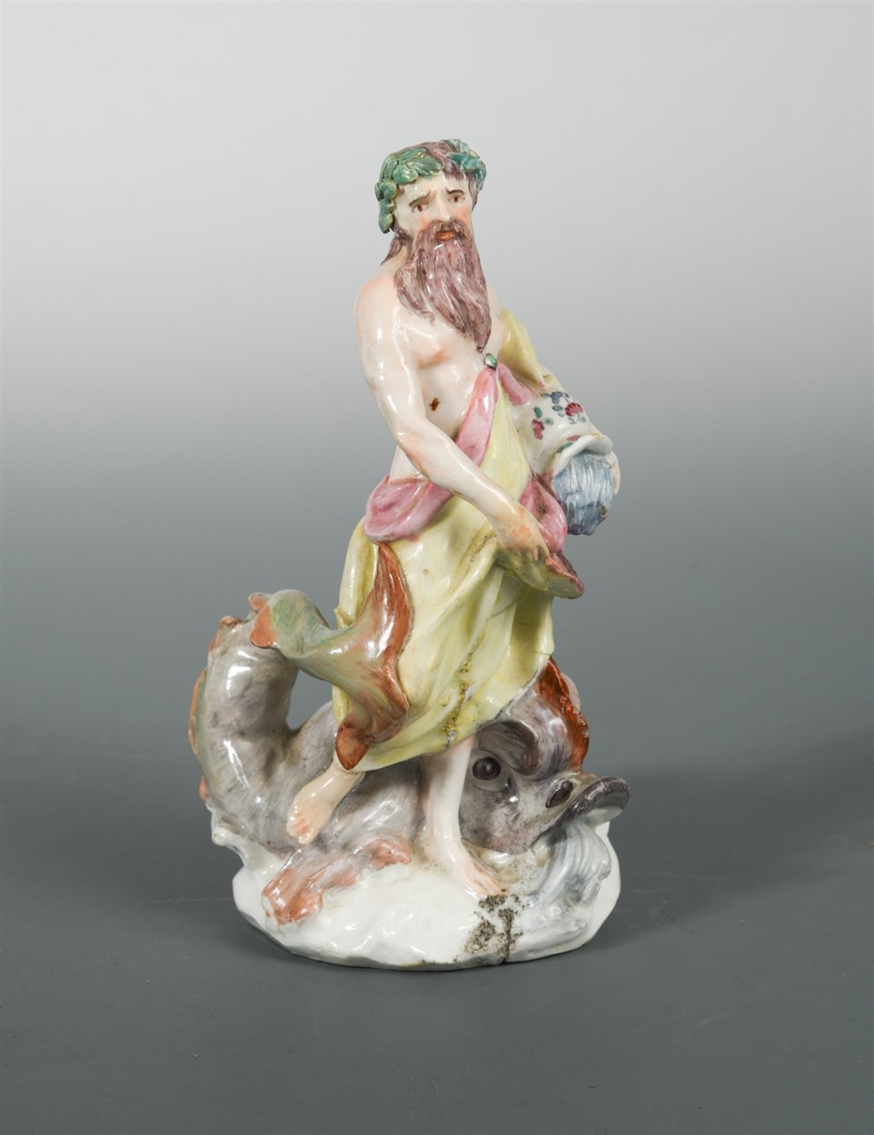 Lot 14 - A Bow figure of Neptune, circa 1755