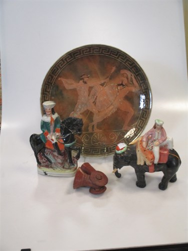 Lot 31 - Two Staffordshire figure groups, another...
