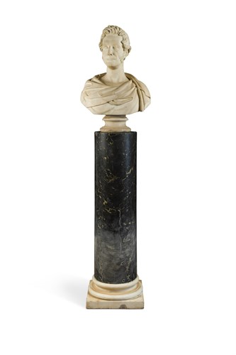 Lot 371 - A 19th century English white marble bust of a gentleman, by Laurence Macdonald (1799-1878)