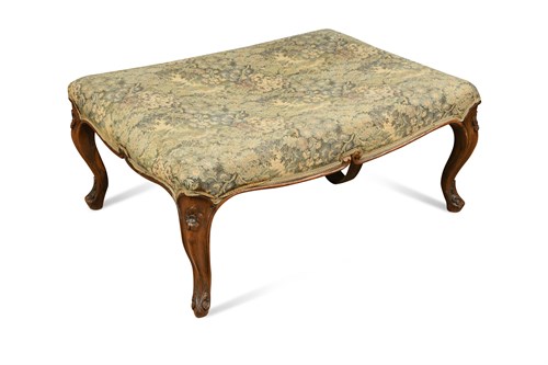 Lot 530 - A mid-19th century rosewood upholstered stool