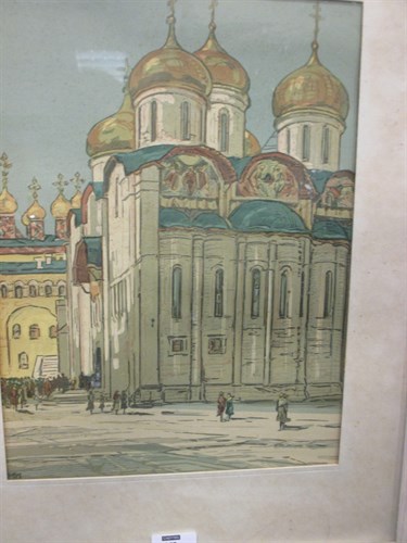 Lot 257 - A Soviet print of the Cathedral of the...